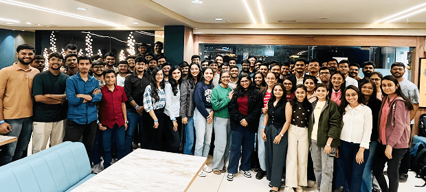 Vivansh Infotech team at an office get-together