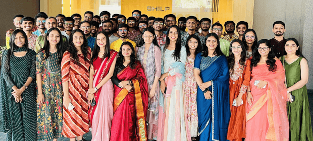 Vivansh Infotech team at an office get-together