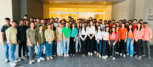 Vivansh Infotech team at an office get-together