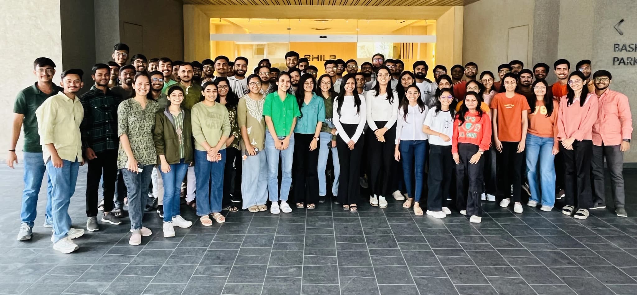 The Vivansh Infotech team together outside the office