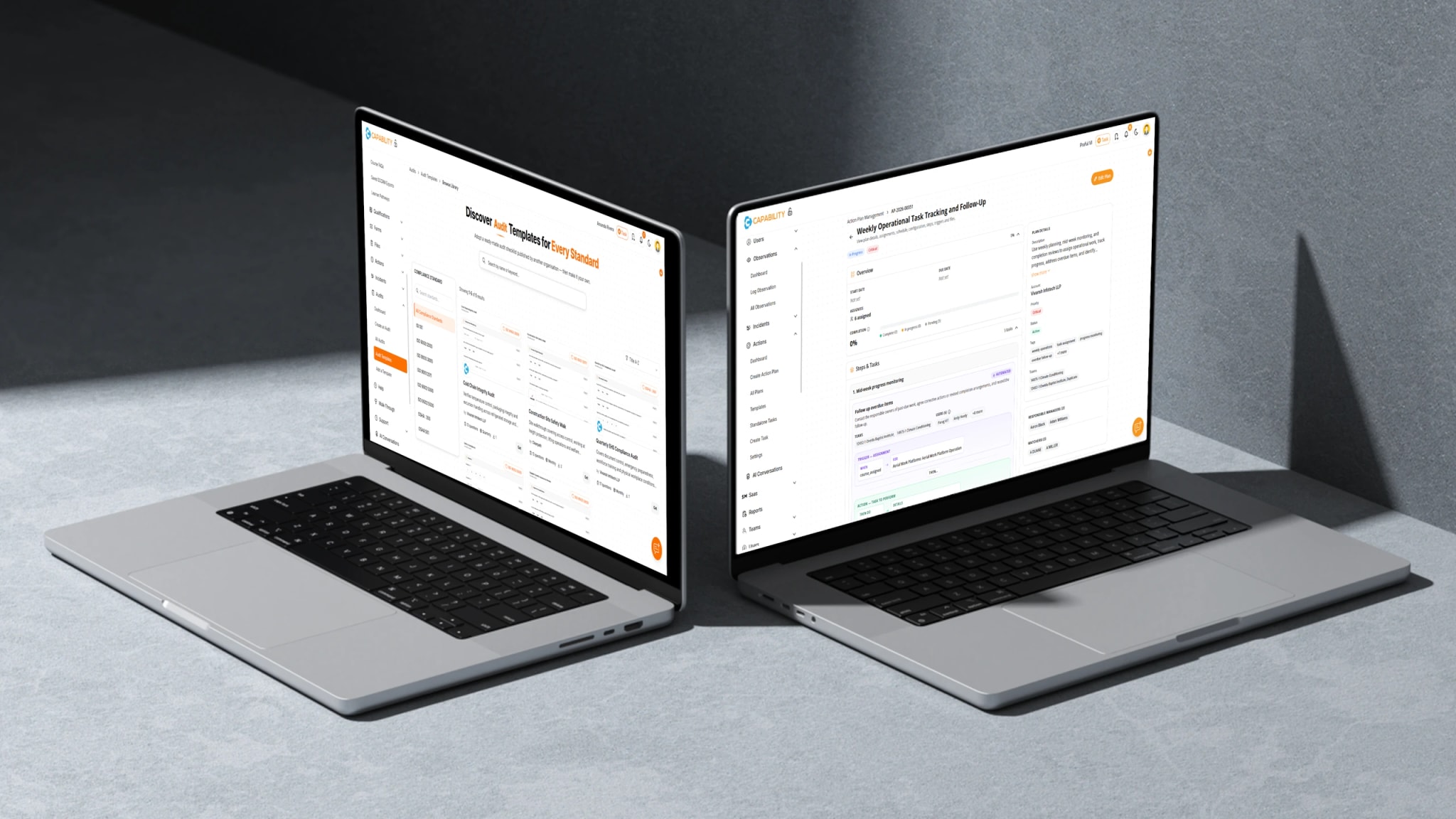 Capability workforce training and compliance dashboard