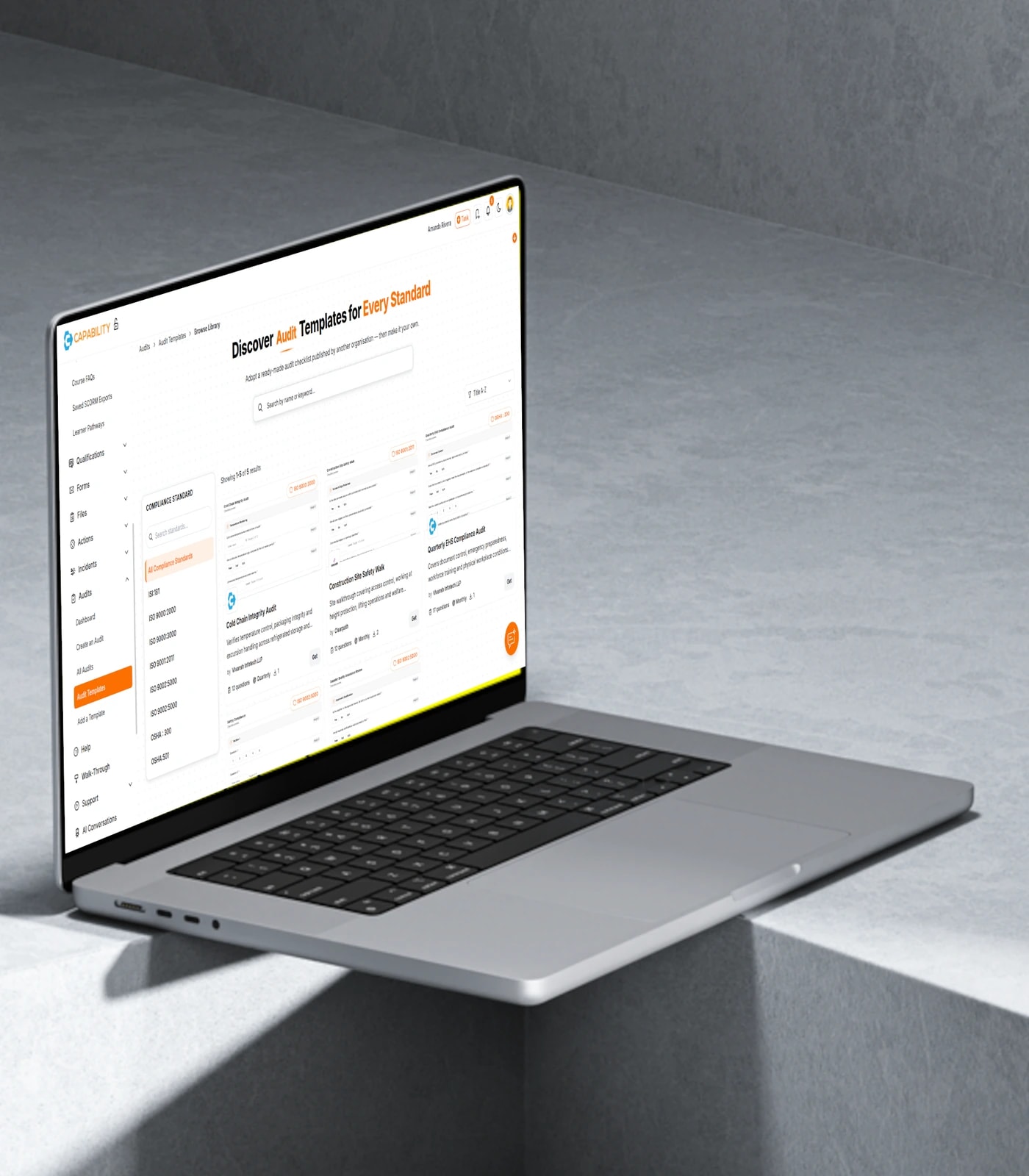 Capability workforce training and compliance dashboard — view 4