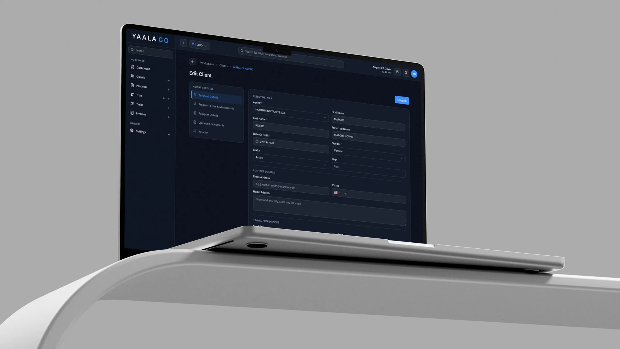 Yaalago travel agency CRM and booking workspace